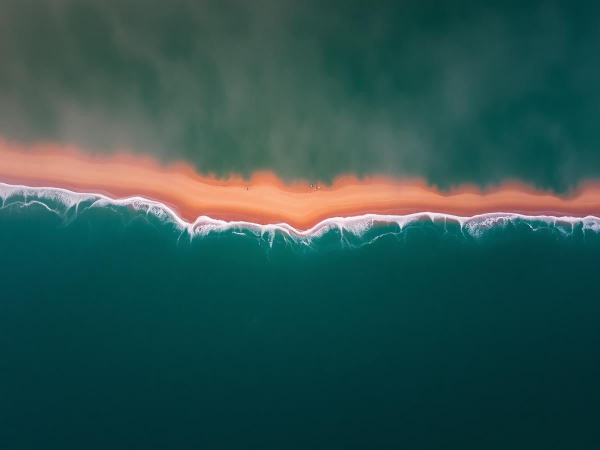 Aerial view of the Senegalese coast
